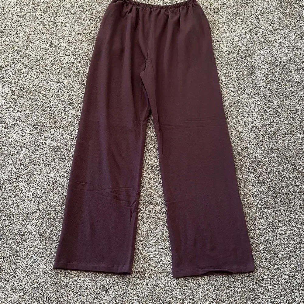 Naked Wardrobe Soft Sweatpants Elastic Waist in Chocolate Brown Size 1X - Picture 6 of 7